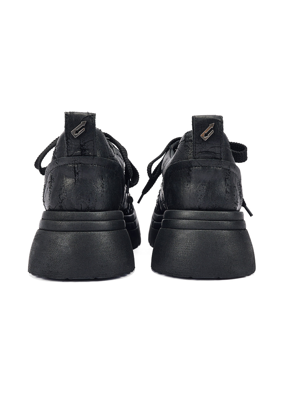 Floral-Sequin Platform Derby Shoes