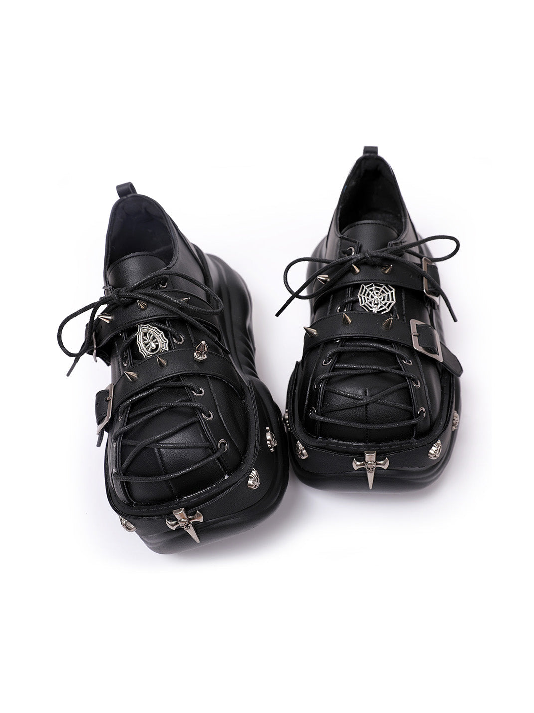 Buckle-Cage Chunky Platform Sneakers