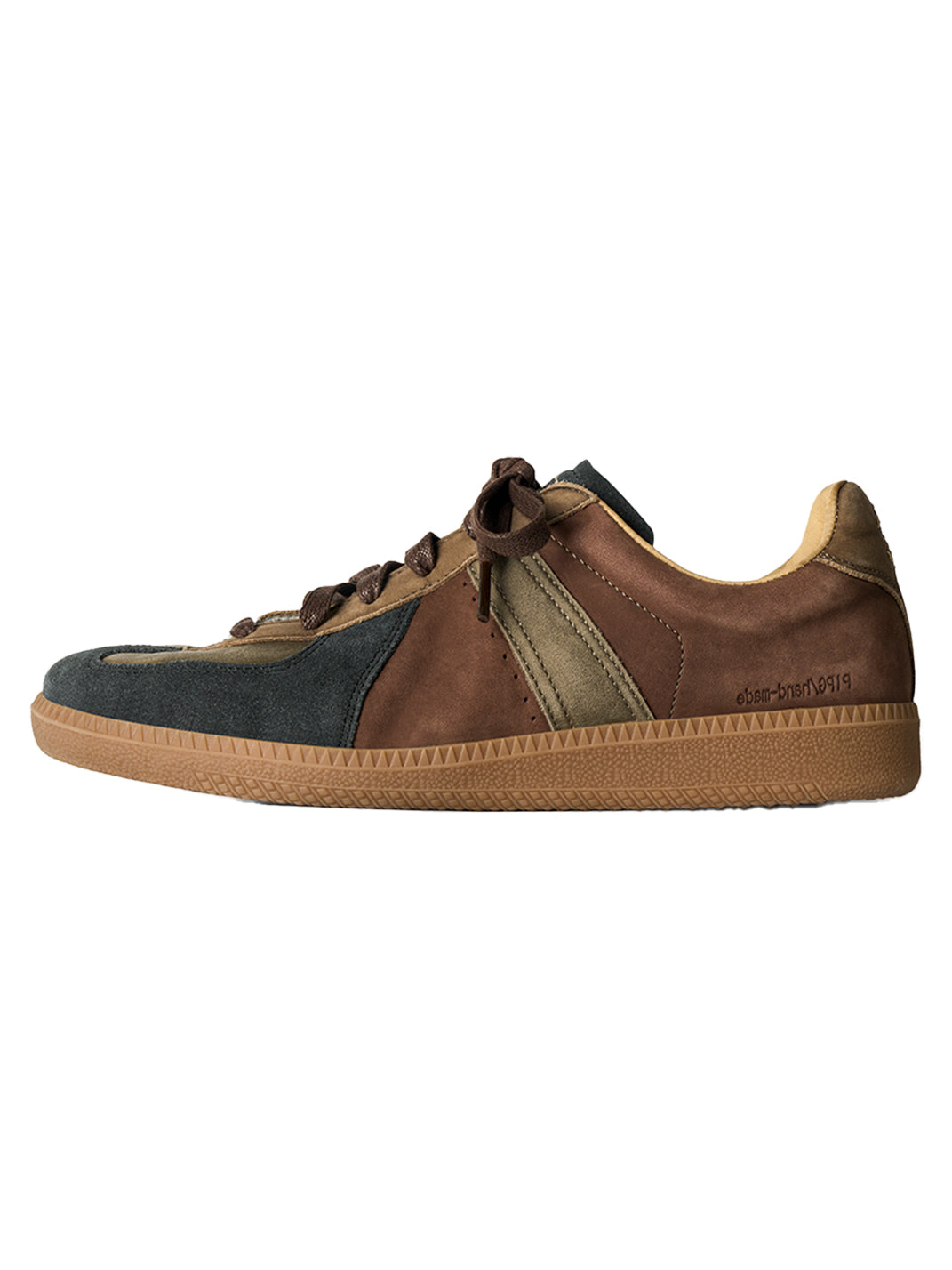Washed Suede Colorblock Retro Trainers
