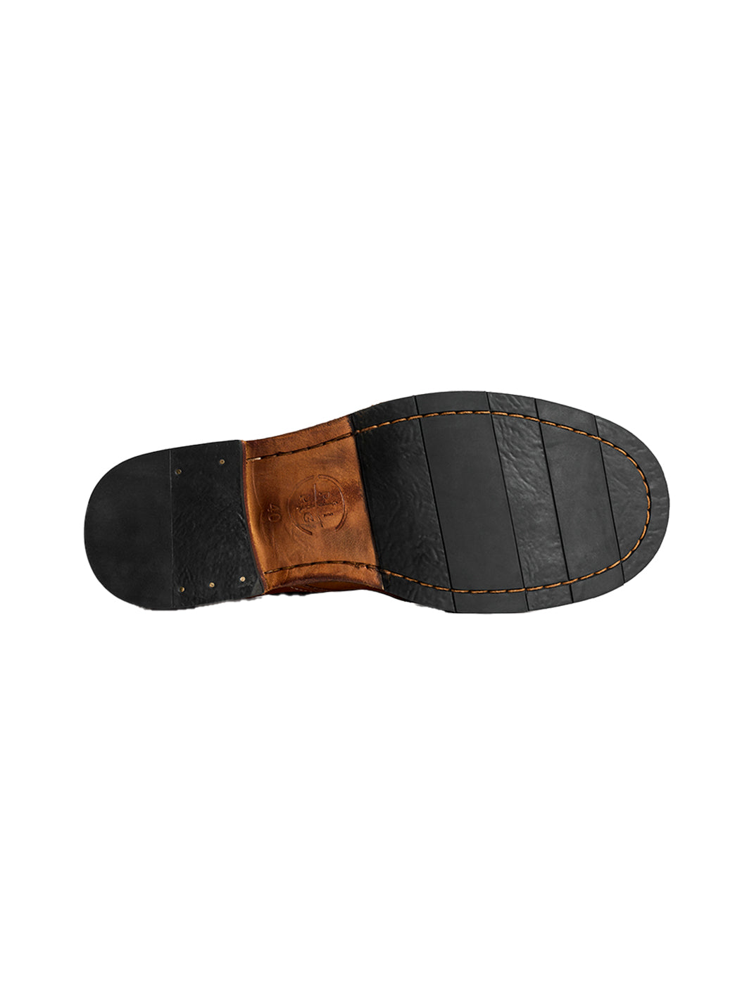 Washed Horsehide Round-Toe Derby Shoes