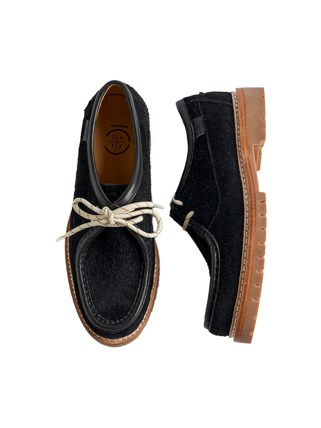 Suede Moc-Toe Lace-Up Work Loafers