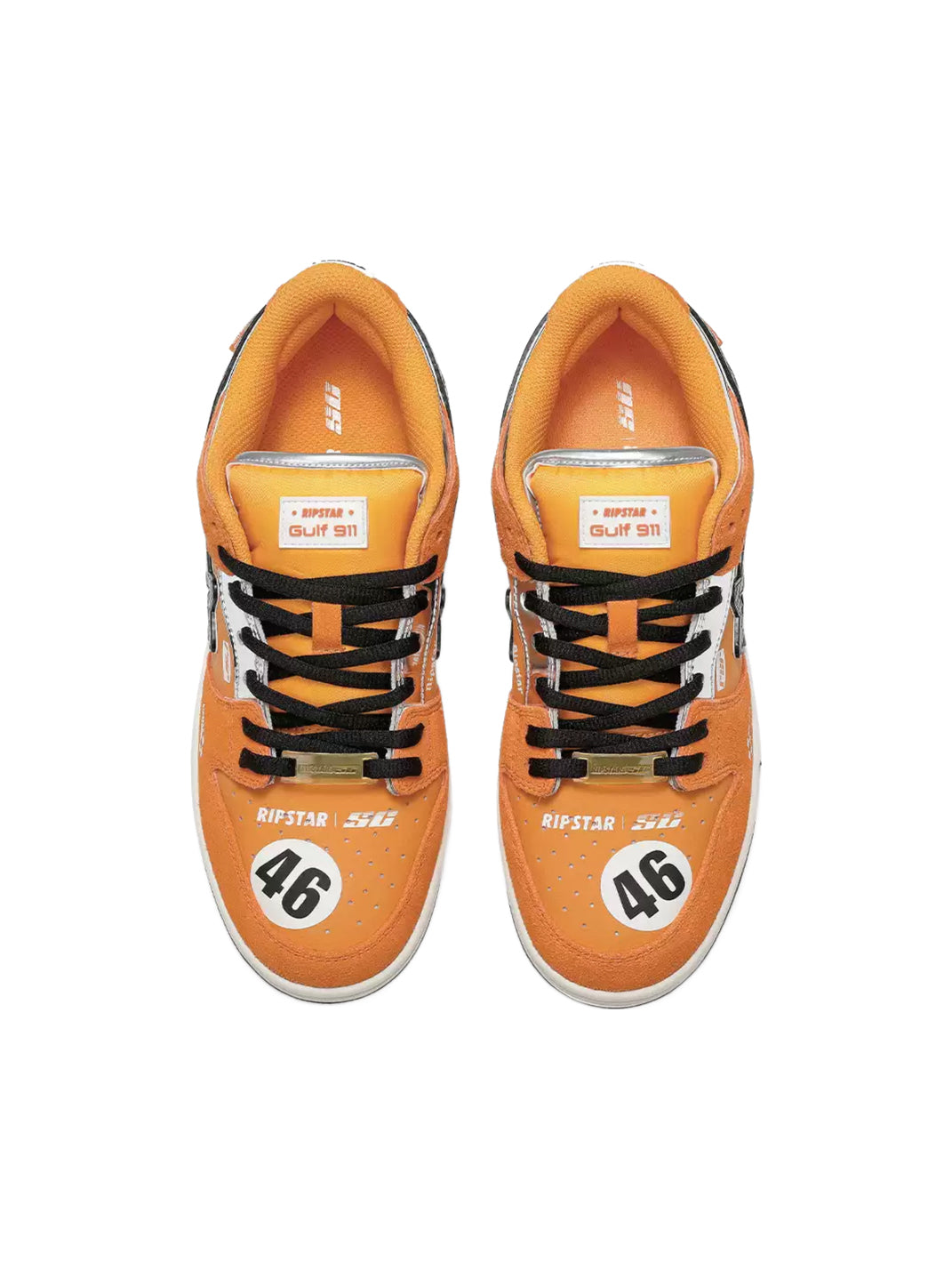 Orange Star-Panel Racing Skate Sneakers