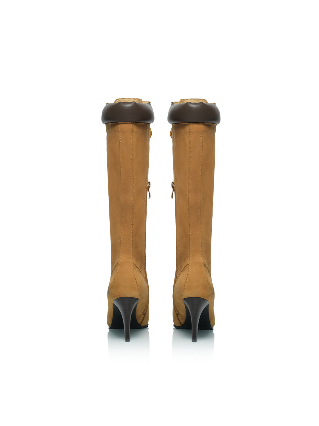 Corset-Lace Pointed Knee-High Boots