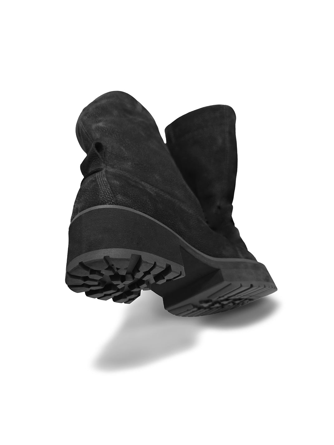 Tumbled Leather Slouch Mid-Calf Boots