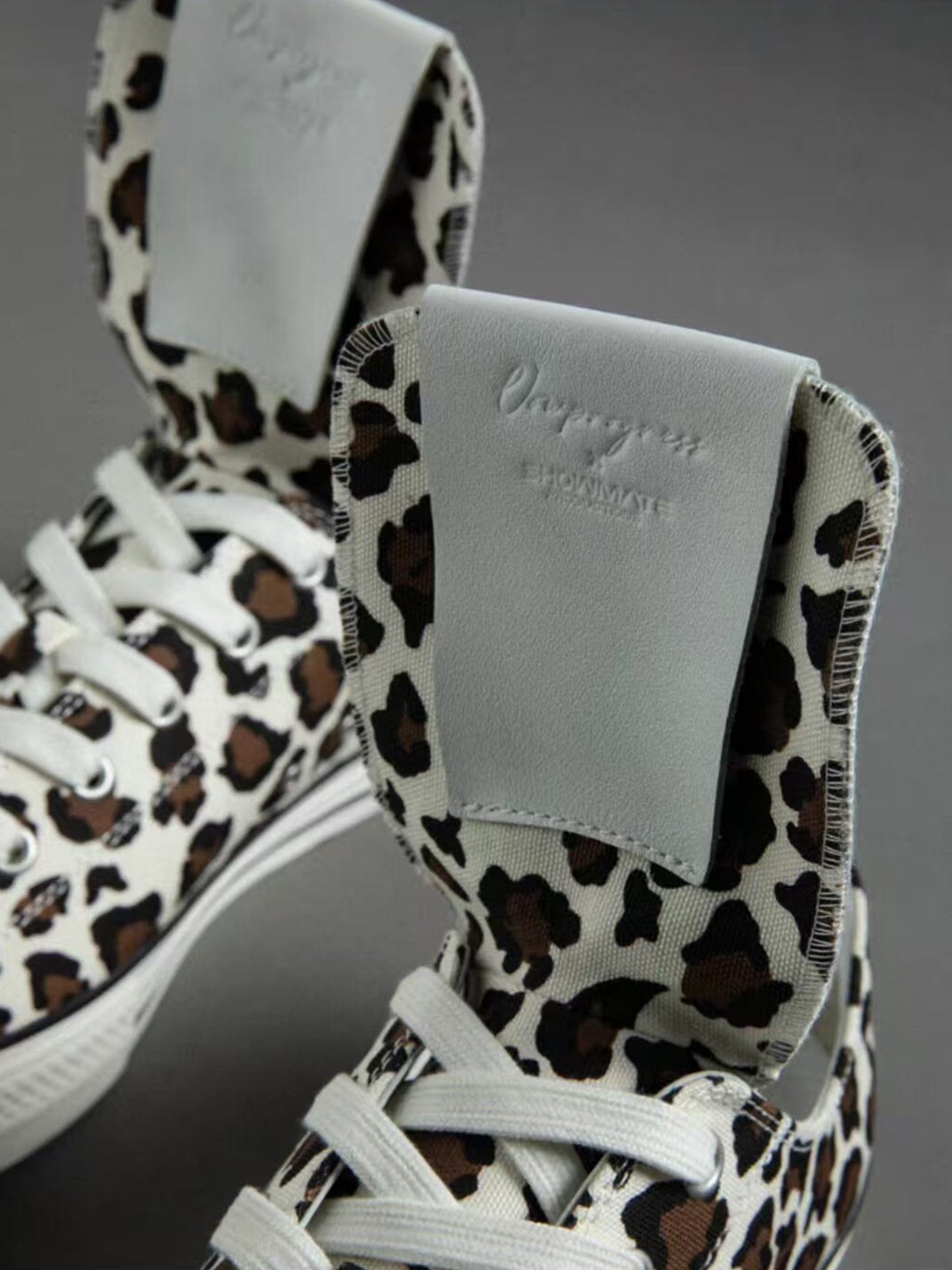 Spider-Tongue Animal-Print High-Low Sneakers