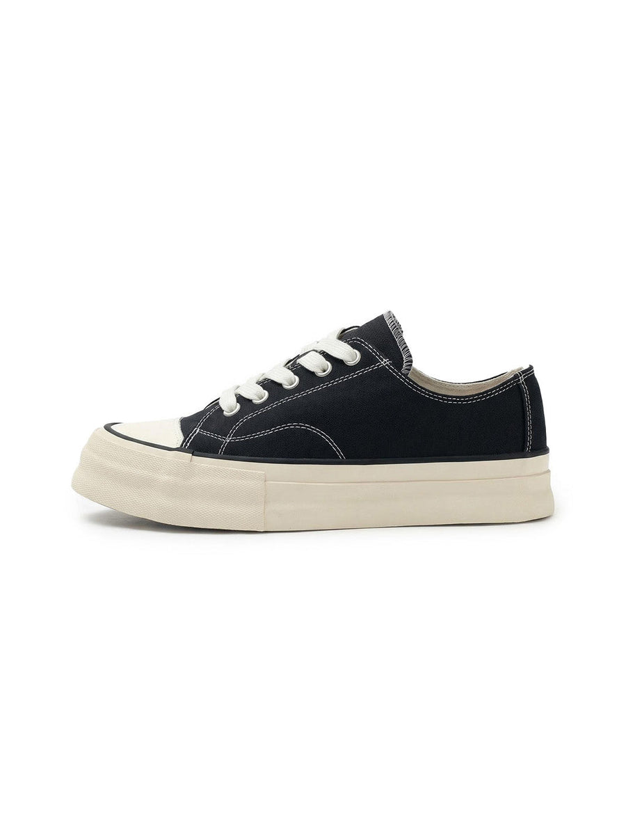 Vulcanized Canvas Platform Low-Top Sneakers