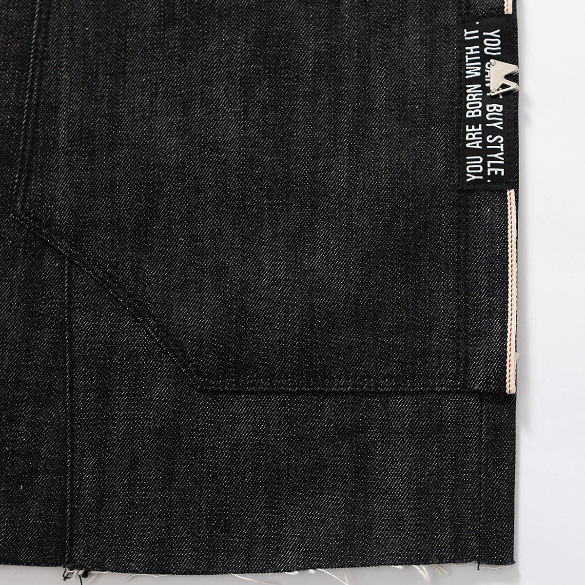 FVVO Selvedge Embroidered Double-Knee Raw Denim Pants