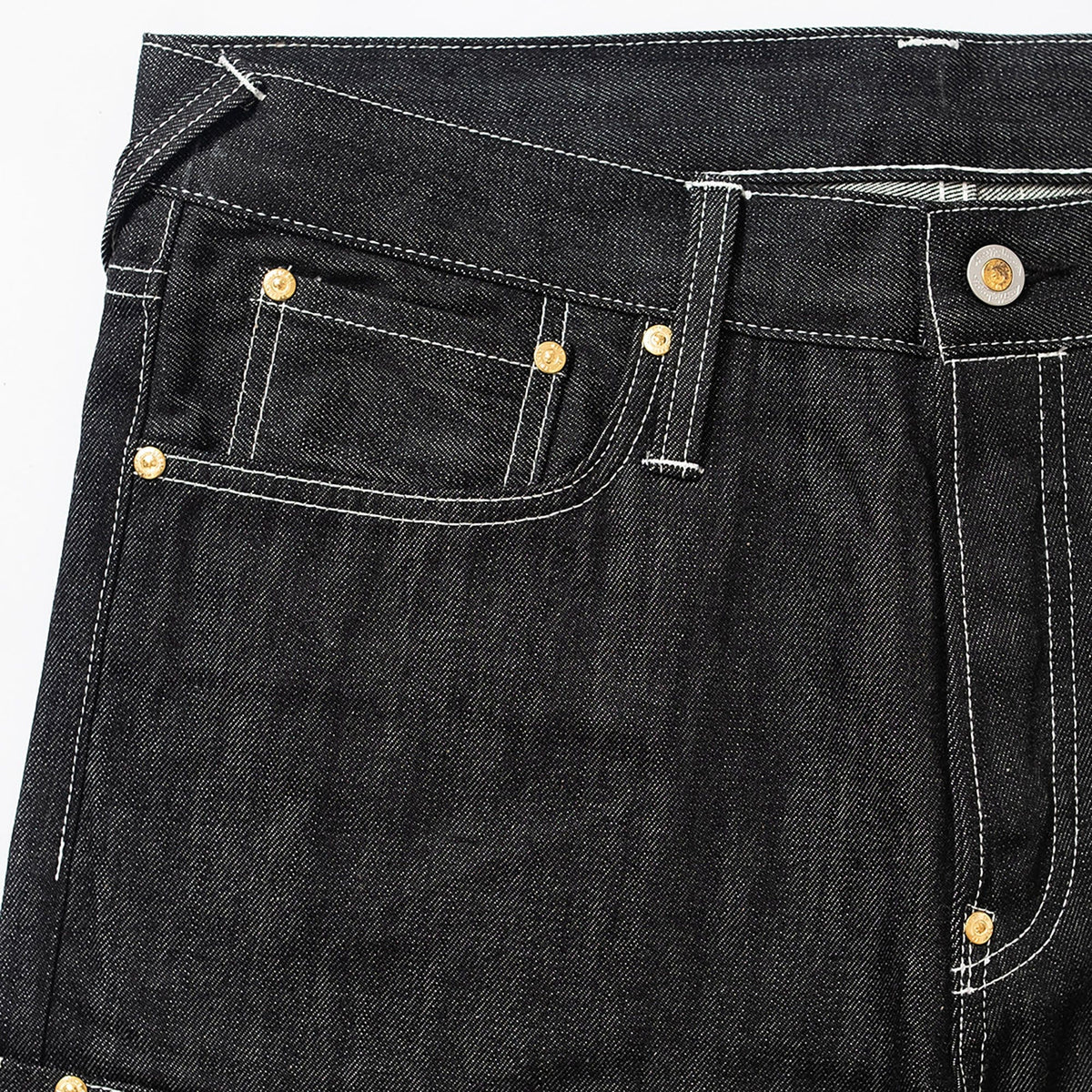 FVVO Selvedge Embroidered Double-Knee Raw Denim Pants