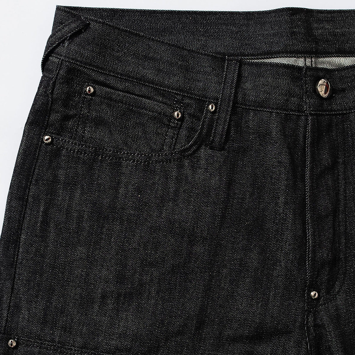FVVO Selvedge Embroidered Double-Knee Raw Denim Pants