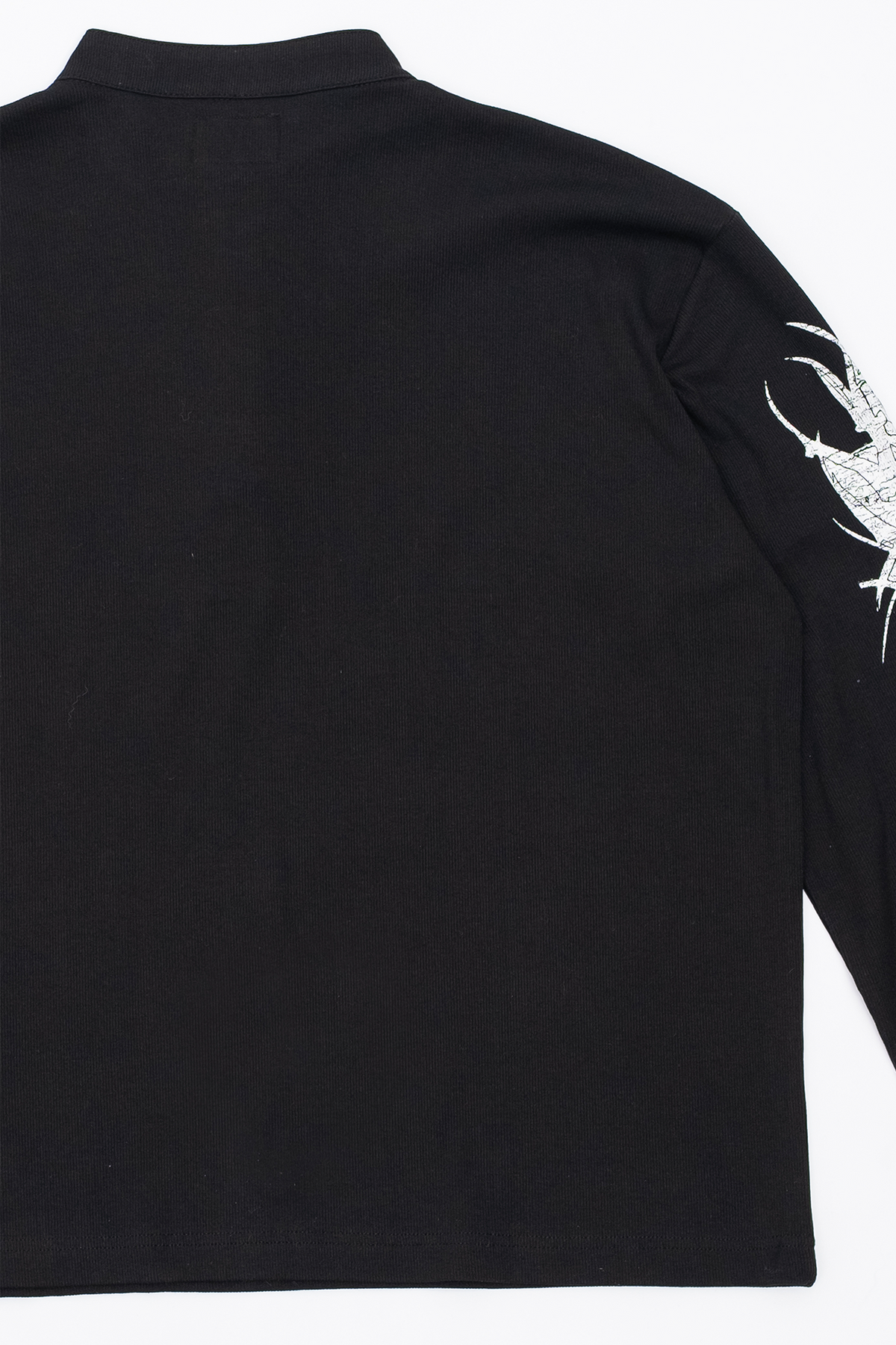 FVVO Ribbed Printed Henley Long Sleeve