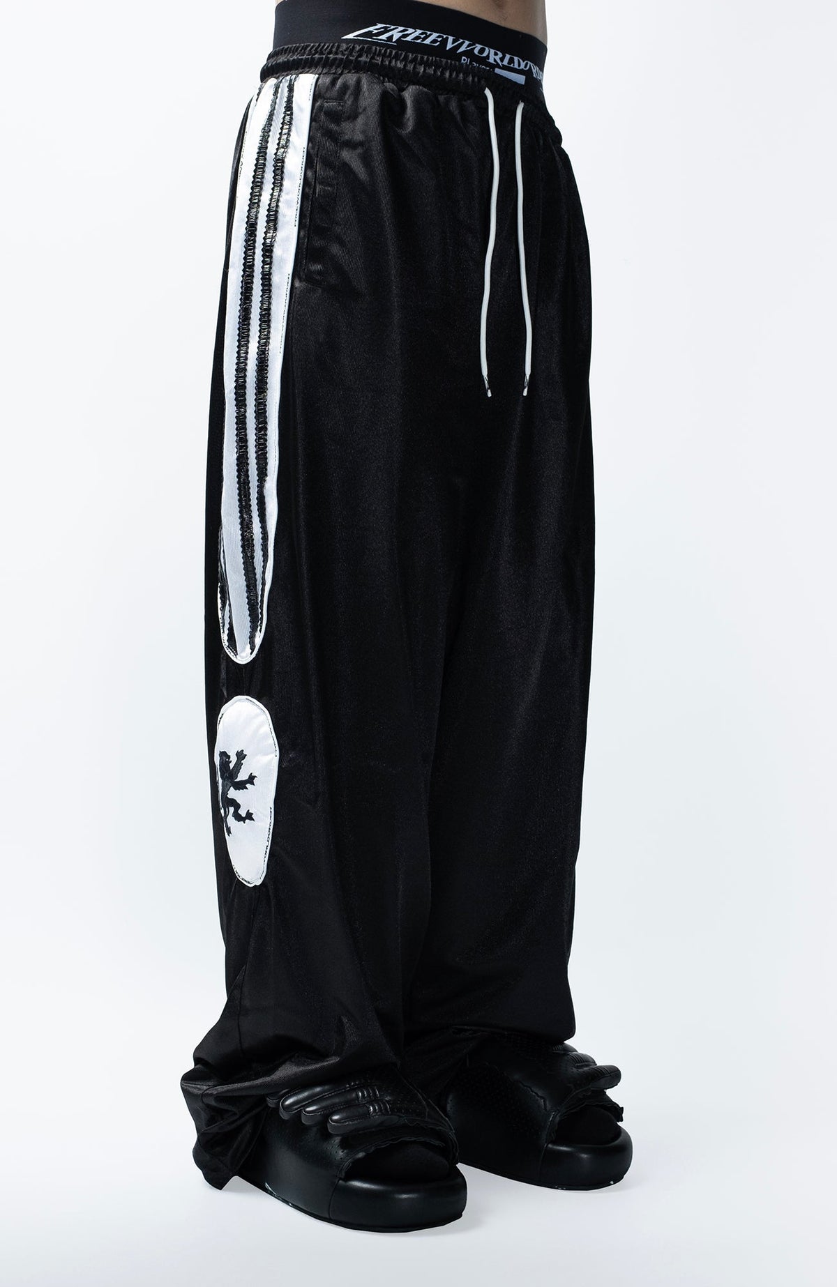 FVVO Wild Spirit Wolf Embroidered Pants