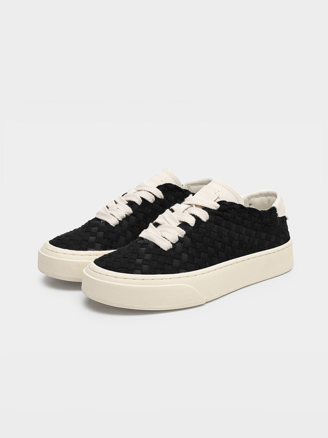 Woven Texture Platform Sneakers