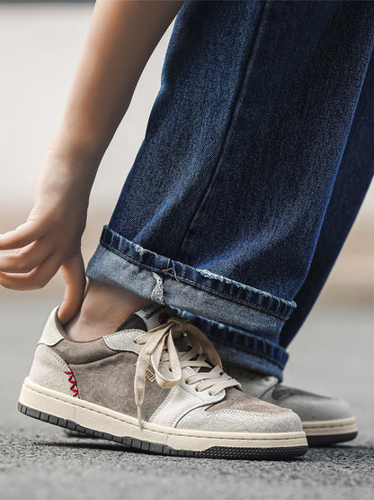 Worn-In Suede Leather Sneakers
