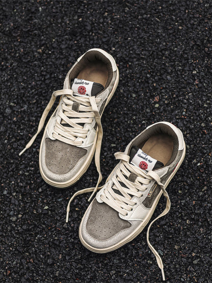 Worn-In Suede Leather Sneakers