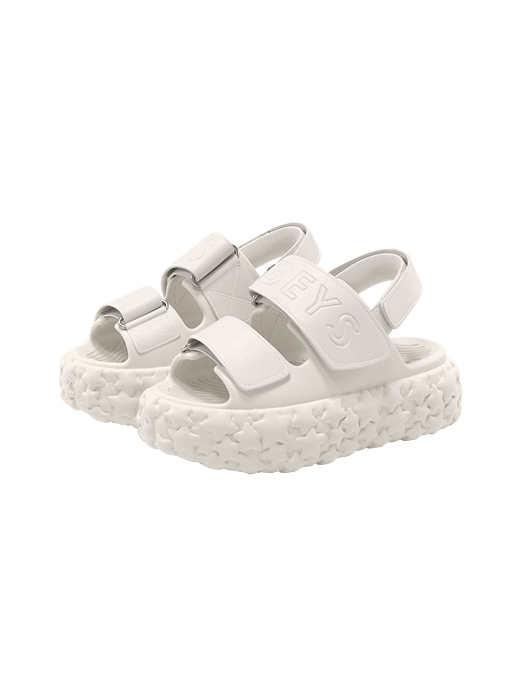 White Chunky Star Sandals