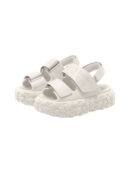 White Chunky Star Sandals