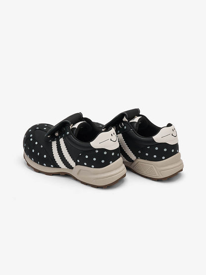 Black Mushroom Polka-Dot Casual Sneakers