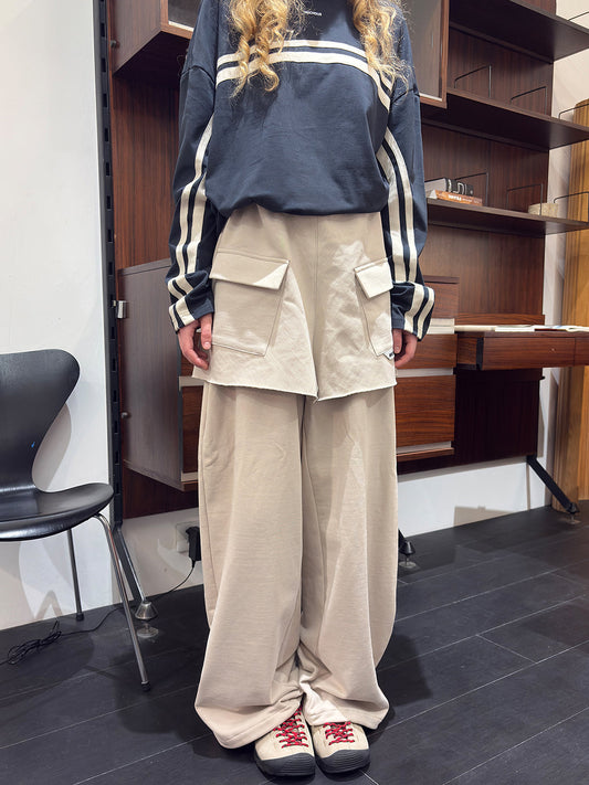 Layered Faux Skirt Cotton Sweatpants