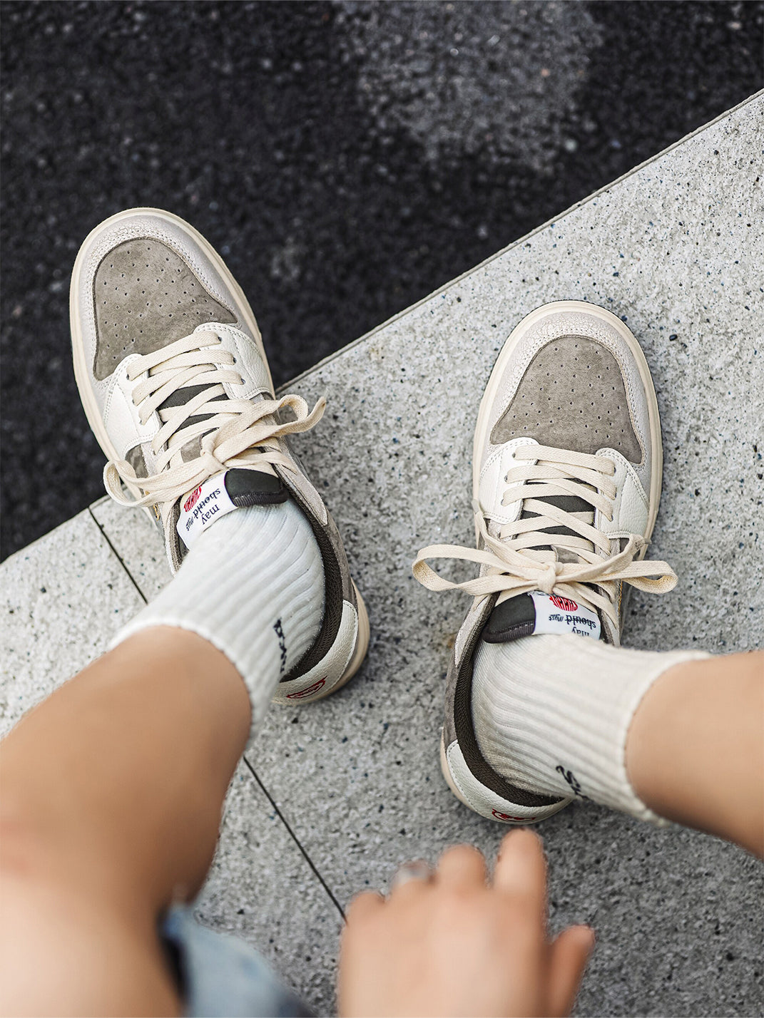 Worn-In Suede Leather Sneakers