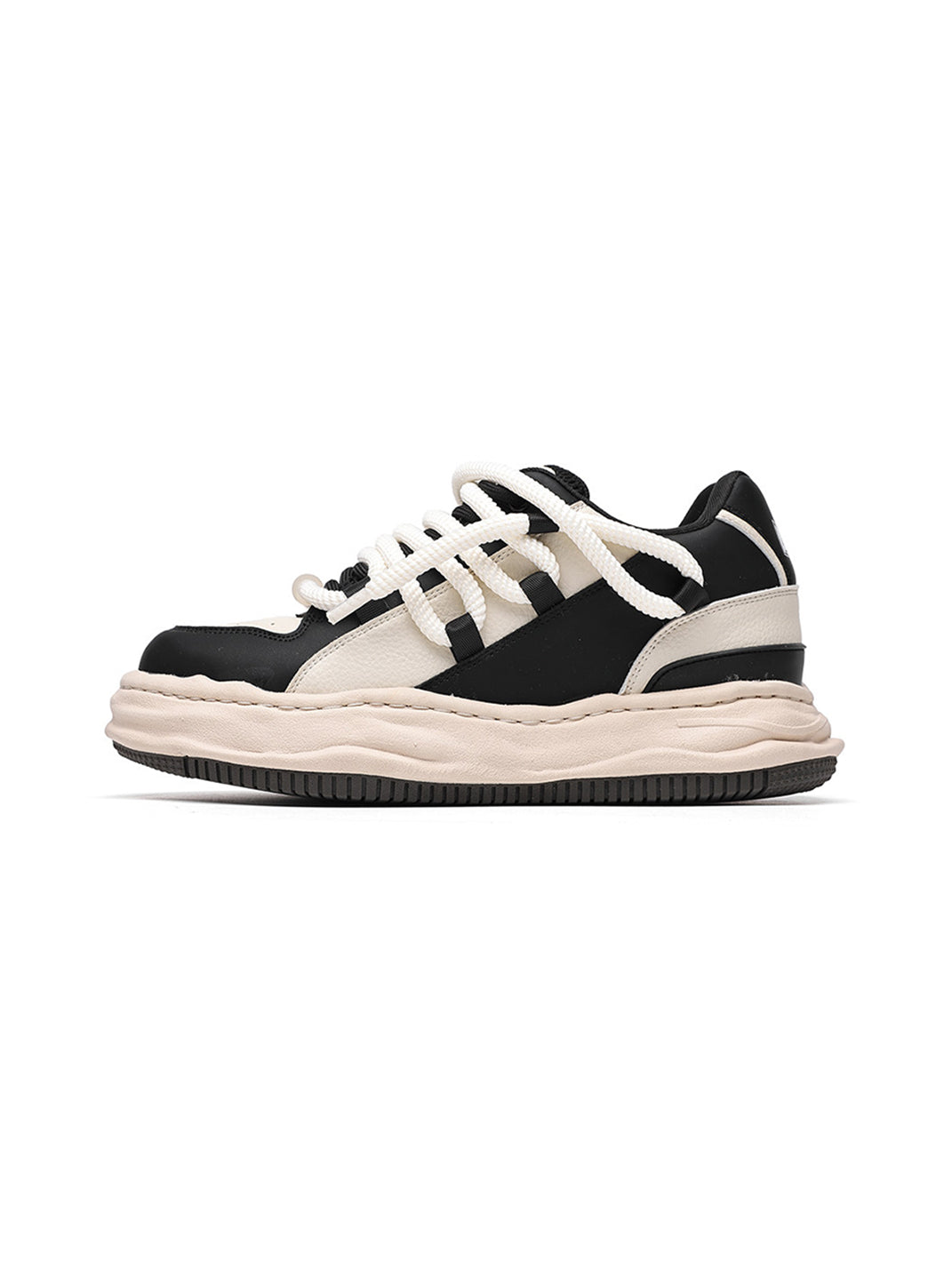Paneled Wavy Platform Sneakers