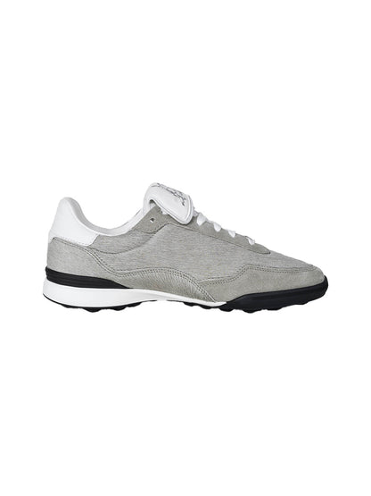 Grey Fur-Lined Platform Sneakers