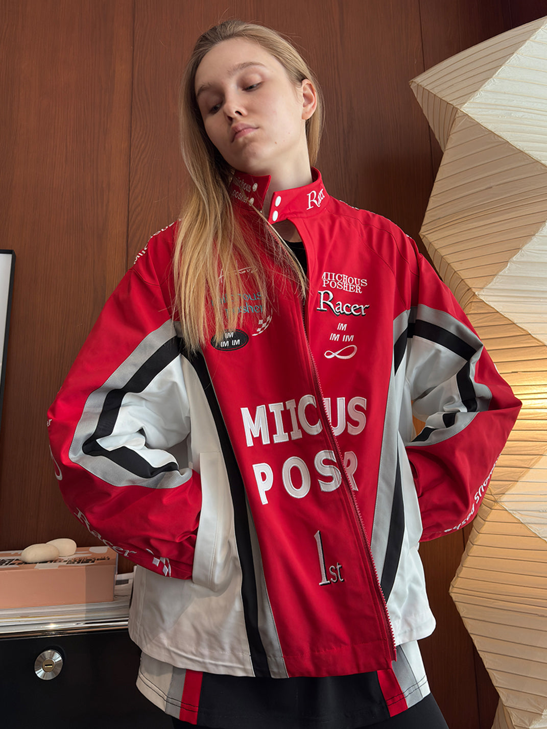 Fully Embroidered Racing Padded Jacket
