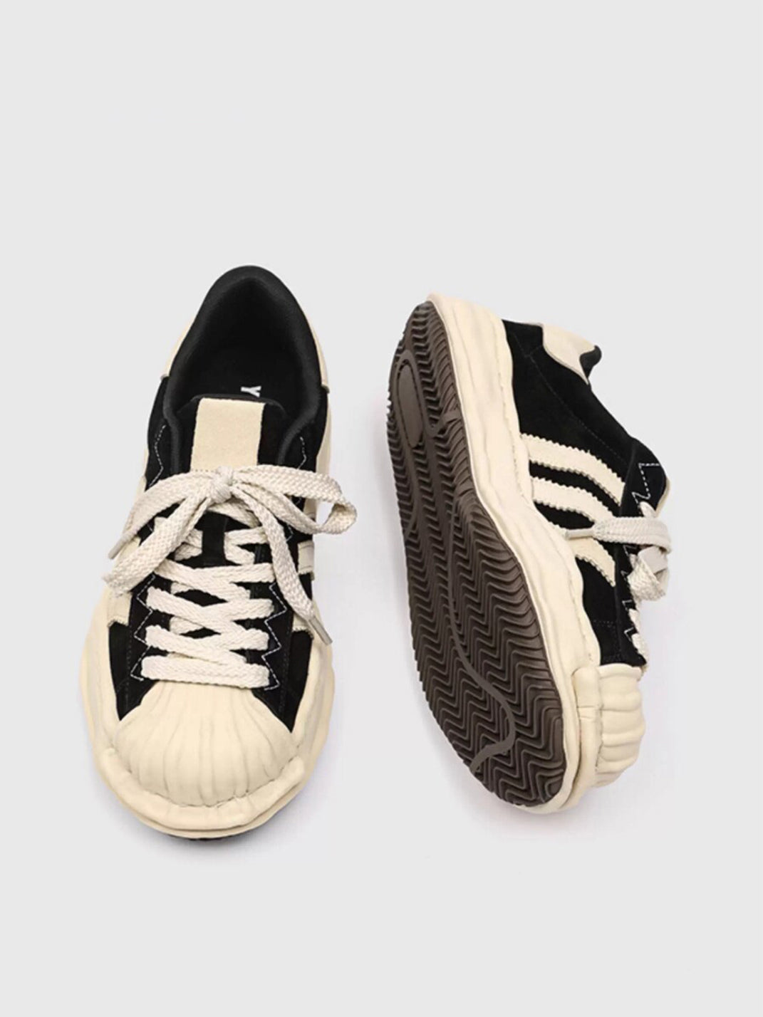 Melted Shell-Toe Platform Sneakers