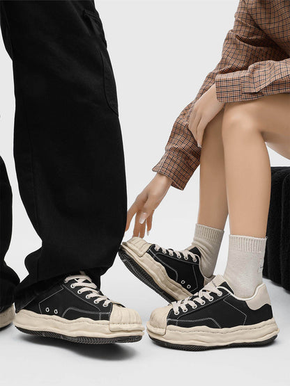Shell-Toe Lifted Platform Sneakers