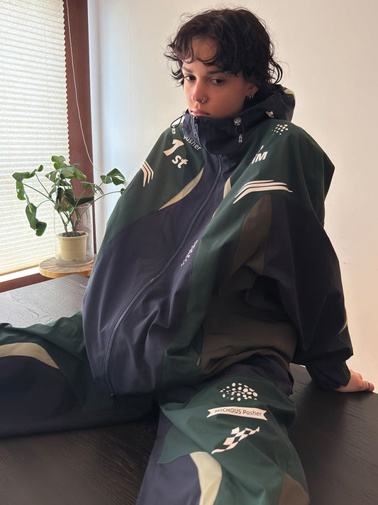 Racing Curve Panel Jacket & Pants Set