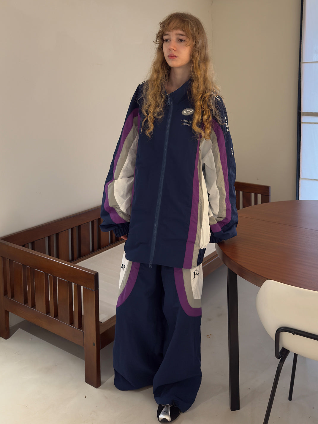 Racing Panel Padded Jacket Set