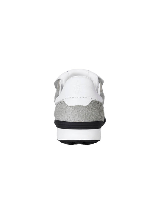 Grey Fur-Lined Platform Sneakers