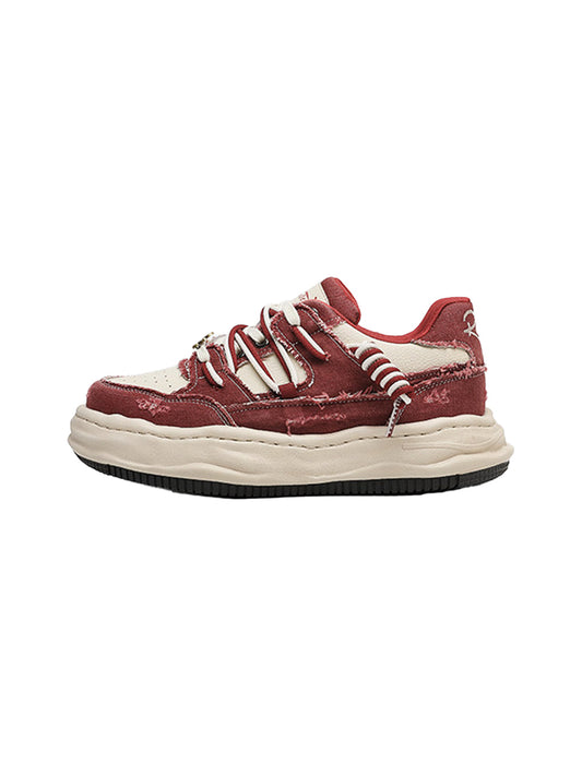 Vintage Wash Denim Sneakers