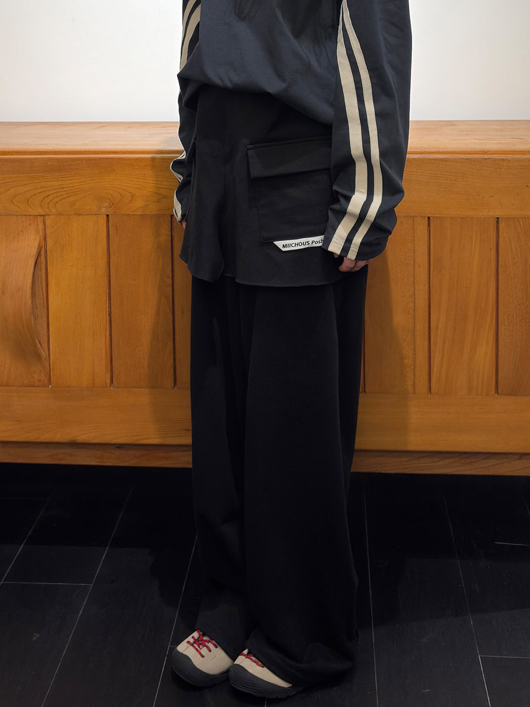 Layered Faux Skirt Cotton Sweatpants