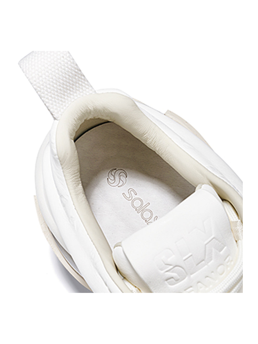 White Vortex Embossed Platform Sneakers