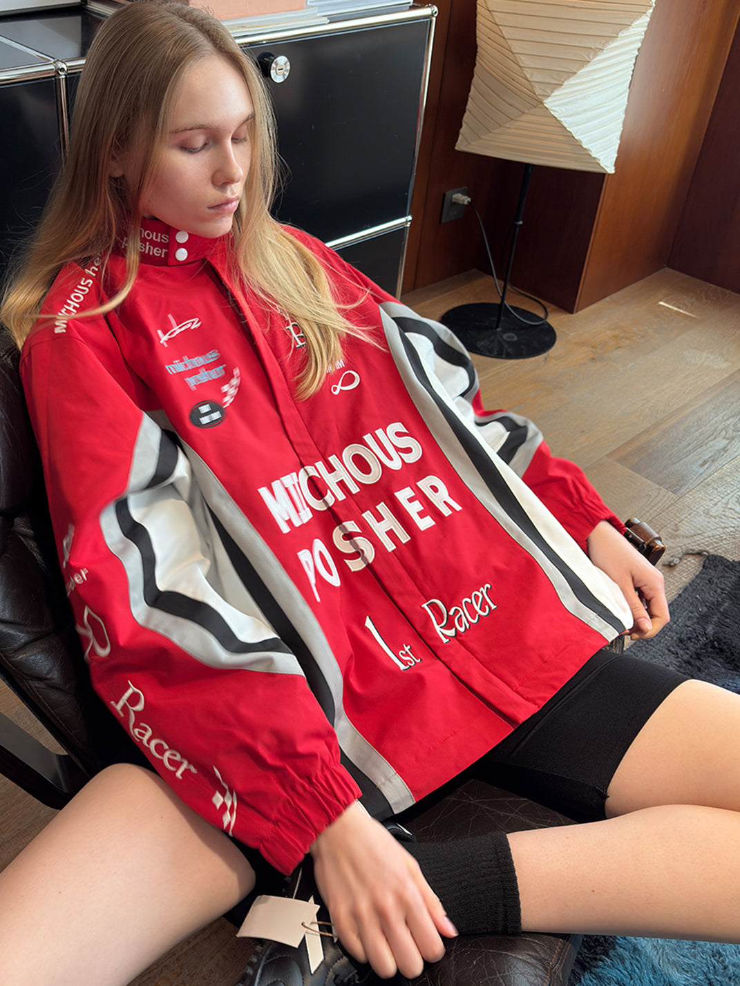 Fully Embroidered Racing Padded Jacket