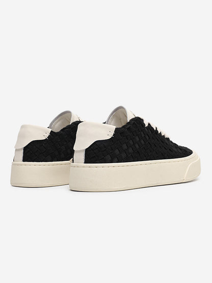 Woven Texture Platform Sneakers