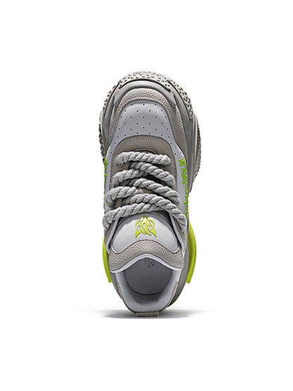 White Vortex Logo Platform Sneakers