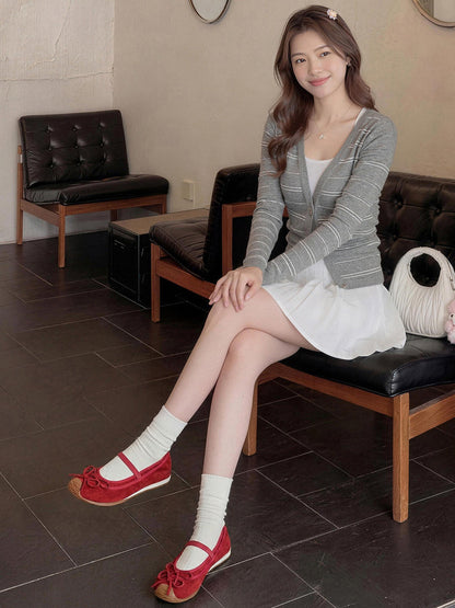 Bow Mary Jane Ballet Flats