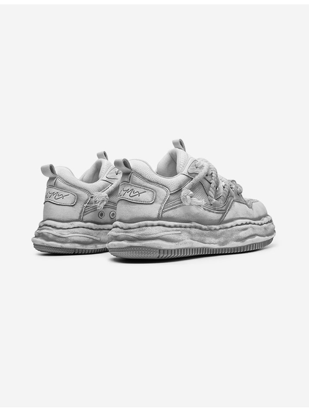 Washed Wavy Platform Sneakers