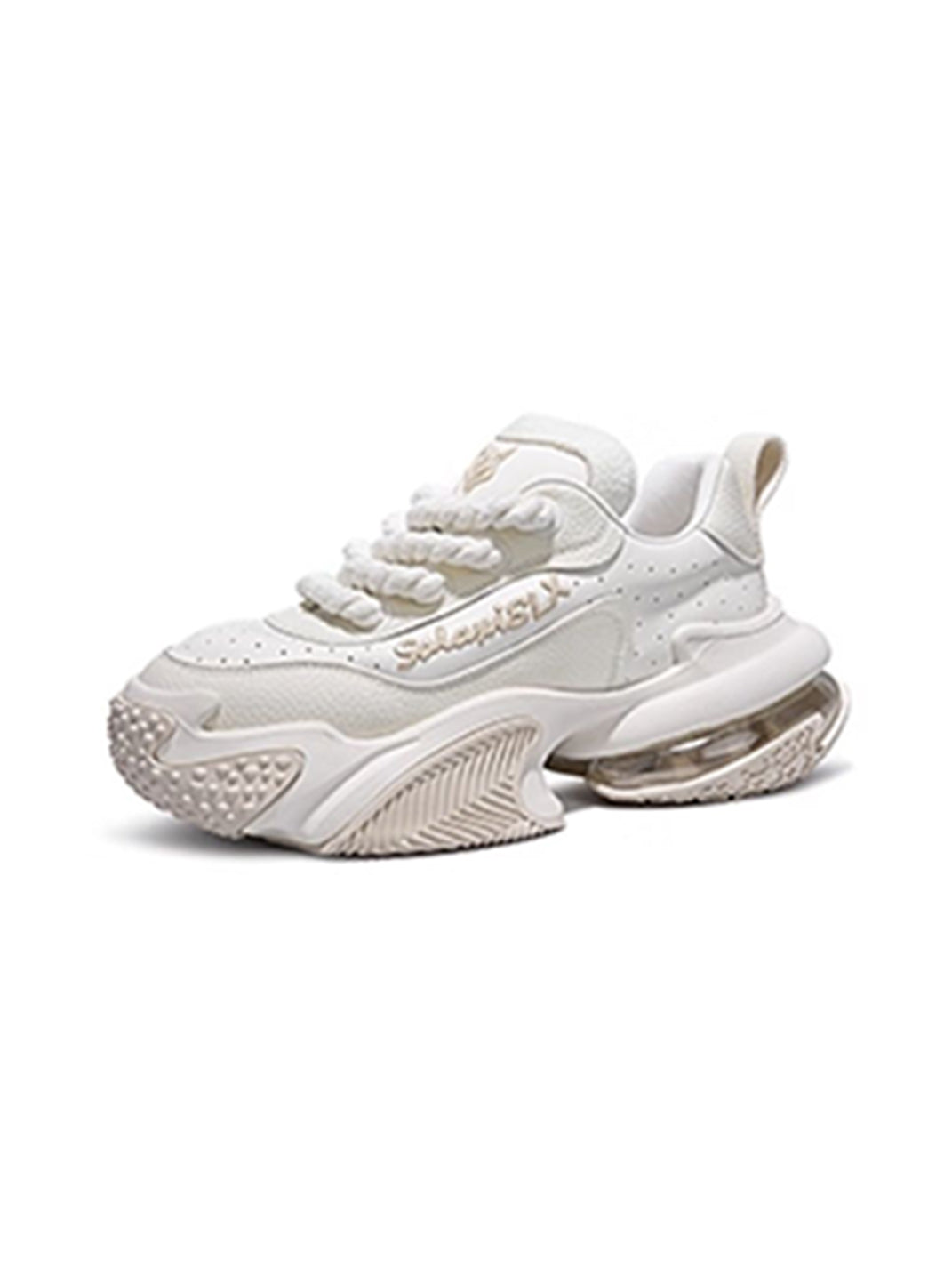 White Vortex Logo Platform Sneakers