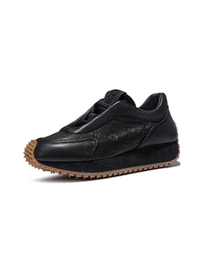 Black Retro Runner Chunky Sneakers