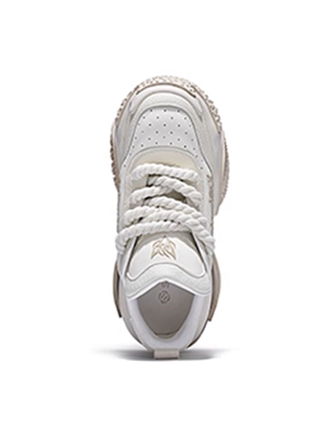 White Vortex Logo Platform Sneakers