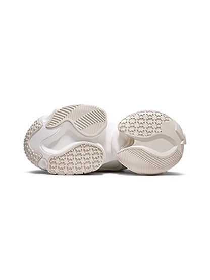 White Vortex Logo Platform Sneakers