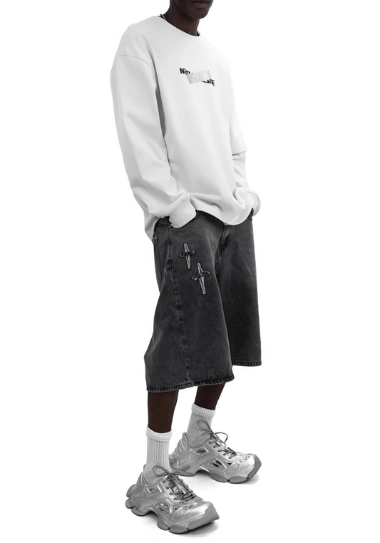 Silver Time-Space Platform Clog Sneakers