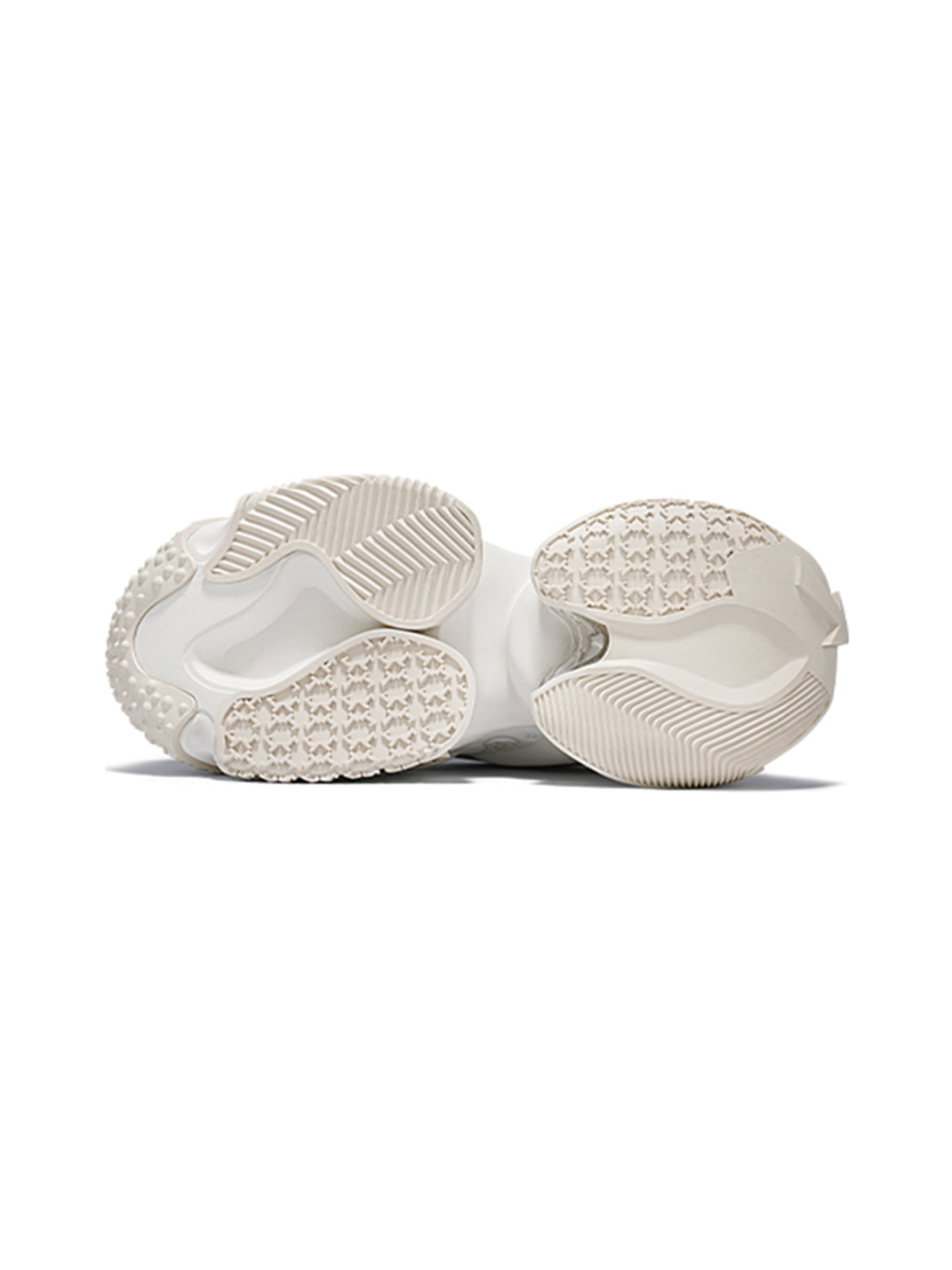White Vortex Embossed Platform Sneakers