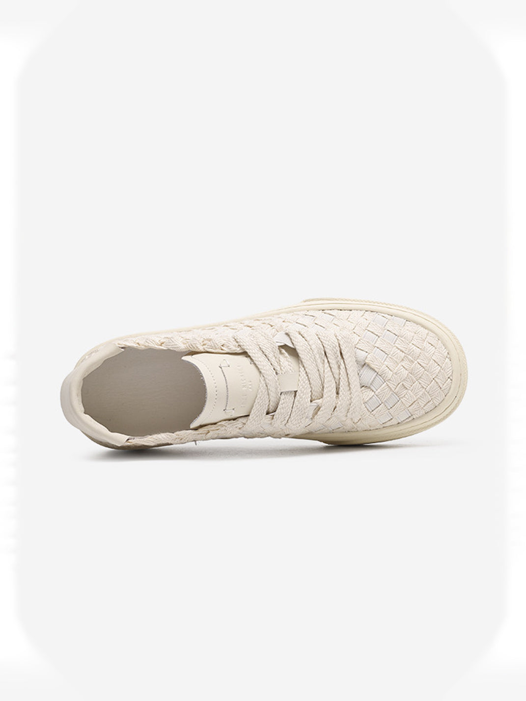 Woven Texture Platform Sneakers