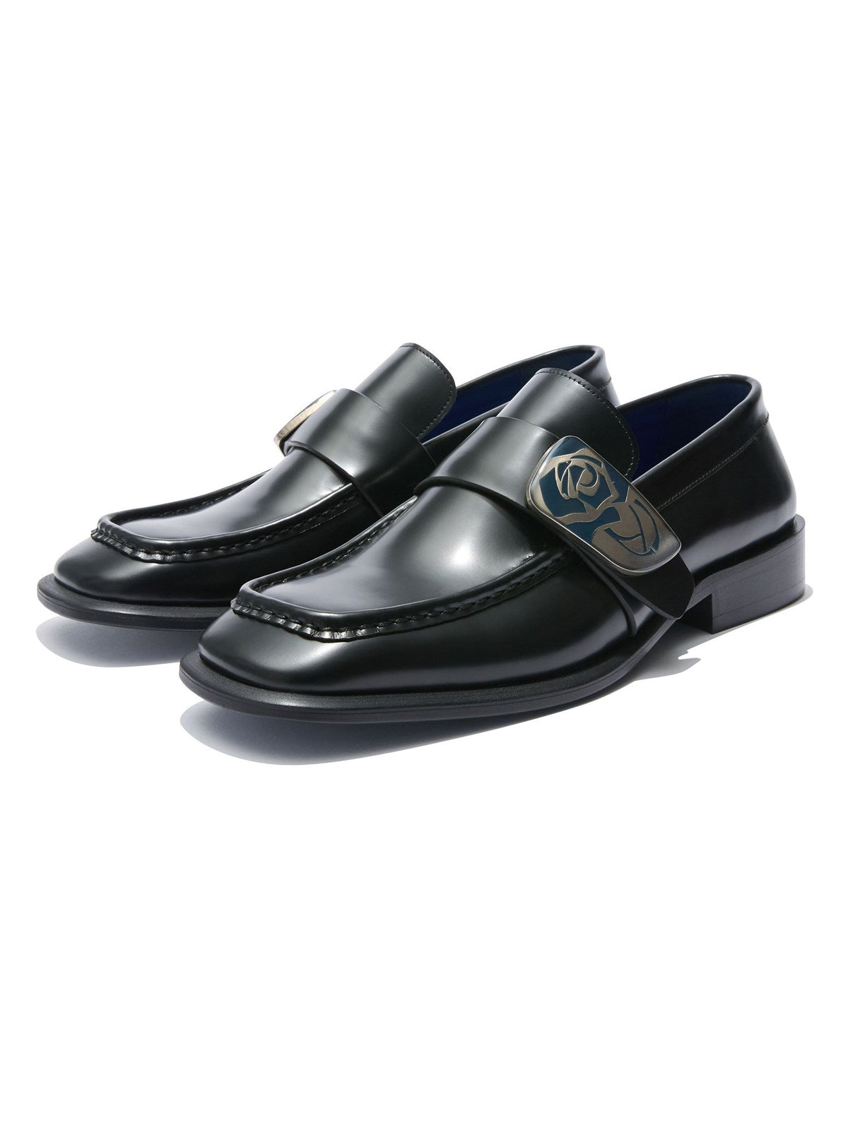Rose Crest Leather Loafers