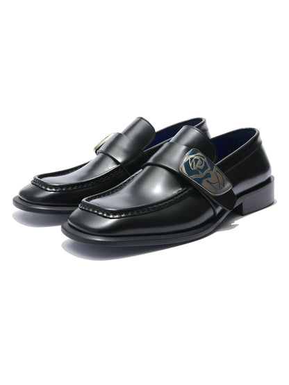 Rose Crest Leather Loafers
