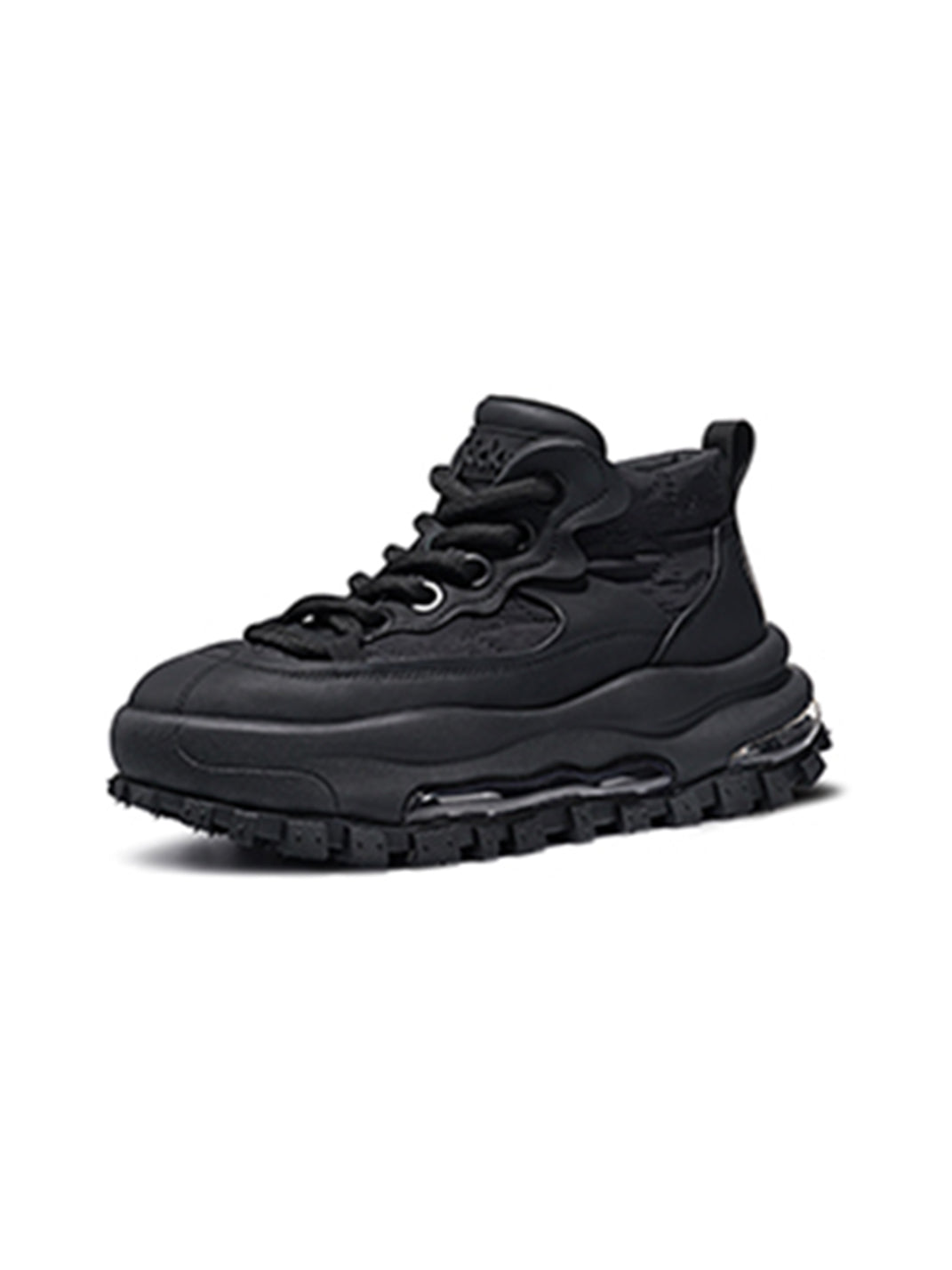 Black Trail Platform Outdoor Sneakers