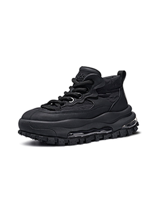 Black Trail Platform Outdoor Sneakers